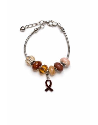 Chronic &amp; Invisible Illness Brown Ribbon Awareness Bracelet
