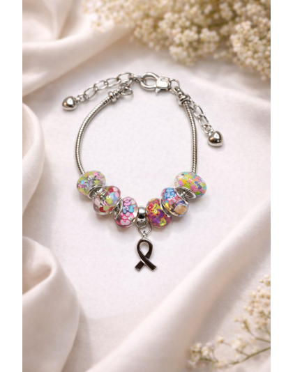 Chronic &amp; Invisible Illness Rainbow Ribbon Autism, General Health Awareness Bracelet