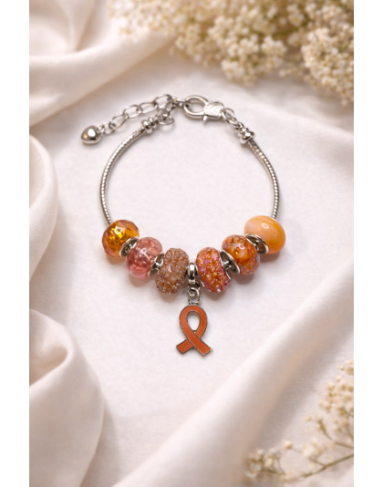 Chronic &amp; Invisible Illness Orange Ribbon Awareness Bracelet