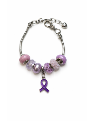 Chronic &amp; Invisible Illness Light Purple Ribbon Mental Health Awareness Bracelet ( Copy )