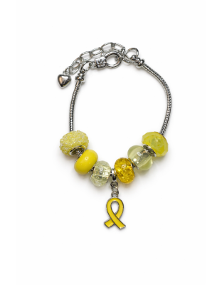Chronic &amp; Invisible Illness Yellow Ribbon Mental Health Awareness Bracelet