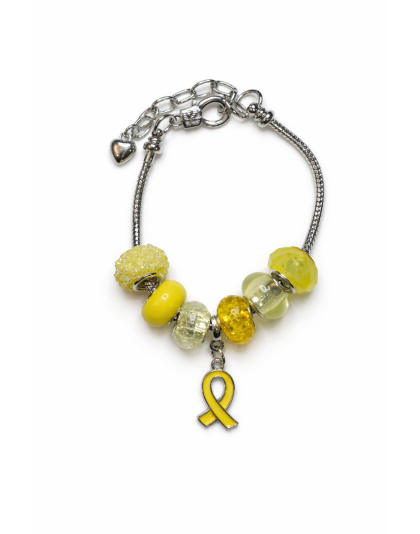 Chronic &amp; Invisible Illness Yellow Ribbon Mental Health Awareness Bracelet