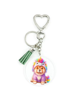 Handmade Unicorn Green Awareness Keychain