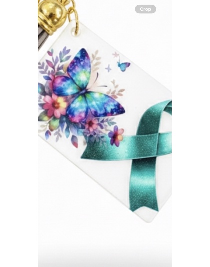 Handmade Unicorn Teal Green Awareness Keychain Chronic &amp; Invisible Illness Support