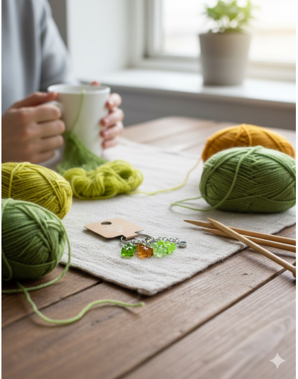 Handmade Green Gummy Bear Stitch Markers Supporting &amp; Spreading Awareness Chronic Invisible Rare Disease