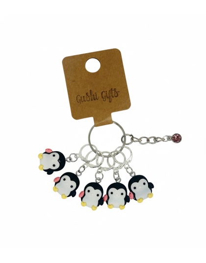 Handmade Penguin Narcolepsy Awareness Stitch Markers Supporting &amp; Spreading Awareness Chronic Invisible Rare Disease