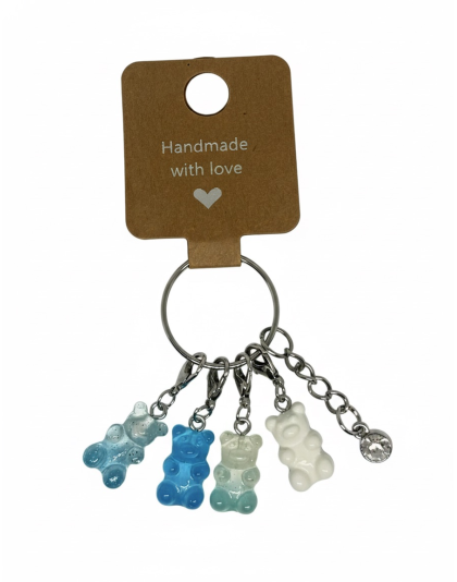 Handmade Blue Gummy Bear Stitch Markers Supporting &amp; Spreading Awareness Chronic Invisible Rare Disease