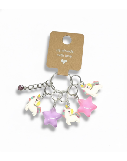 Handmade Unicorn &amp; Star Stitch Markers Supporting &amp; Spreading Awareness Chronic Invisible Rare Disease
