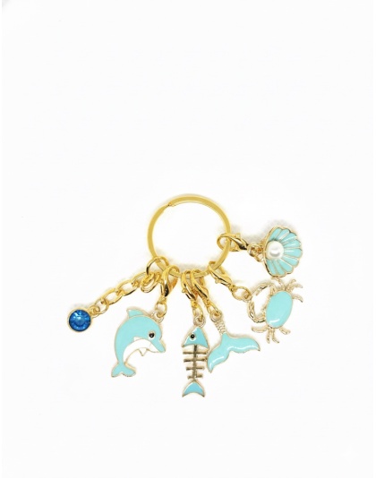 Handmade Ocean Life Light Blue Awareness Stitch Markers Supporting &amp; Spreading Awareness Chronic Rare Disease