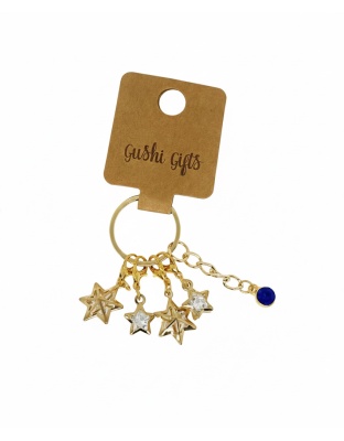 Handmade Star Stitch Markers w/Blue Charm Supporting &amp; Spreading Awareness Chronic Rare &amp; Invisible Disease
