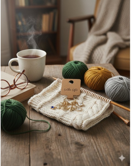 Handmade Golden Celestial Stitch Markers Supporting &amp; Spreading Awareness Chronic Rare &amp; Invisible Disease Awareness