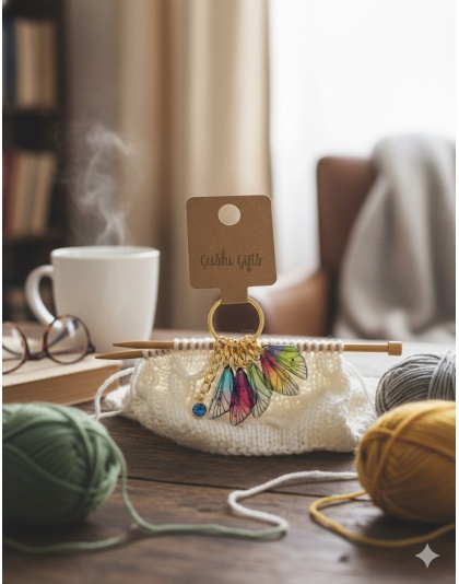 Handmade Butterfly Wings Stitch Markers Supporting &amp; Spreading Awareness Chronic Rare &amp; Invisible Disease Awareness