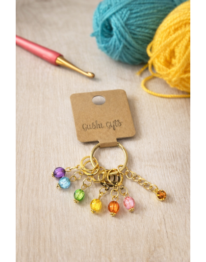 Handmade Rainbow Colored Charms Stitch Markers Supporting &amp; Spreading Awareness Chronic Rare &amp; Invisible Disease Autism Awareness