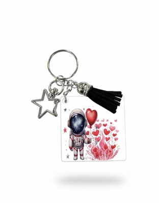 Handmade Astronaut POTS Awareness Keychain Chronic &amp; Invisible Illness Support