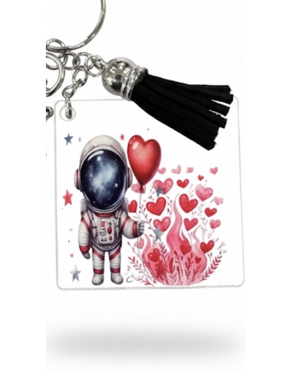 Handmade Astronaut POTS Awareness Keychain Chronic &amp; Invisible Illness Support