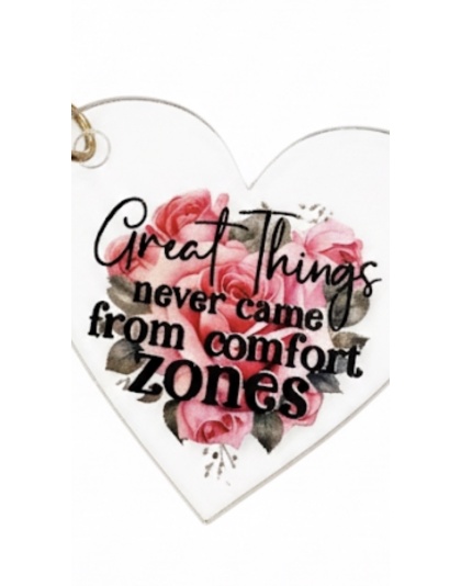 Handmade Comfort Zone Awareness Keychain Chronic &amp; Invisible Illness Support