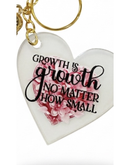 Handmade Growth Is Growing Awareness Keychain Chronic &amp; Invisible Illness Support