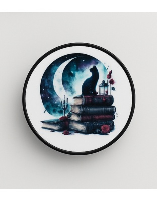 Cat in the Moonlight Phone Grip Holder