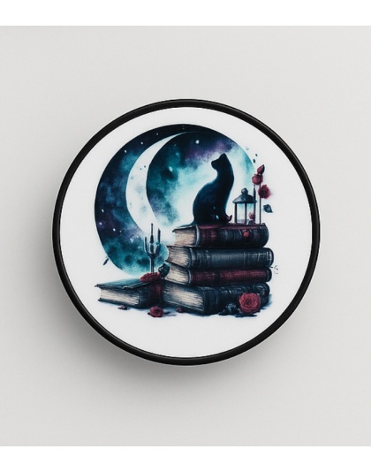 Cat in the Moonlight Phone Grip Holder