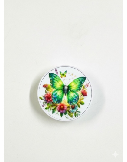 Green Butterfly Support Phone Grip Holder Warrior Surviver Chronic Rare Invisible Illness