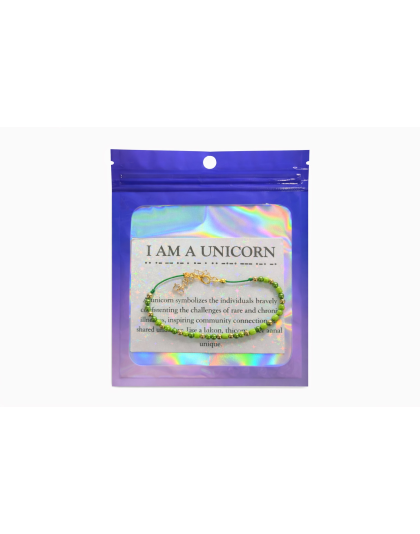 “I Am a Unicorn” Green Morse Code Bracelet – Rare Disease, Chronic &amp; Invisible Illness Awareness Jewelry