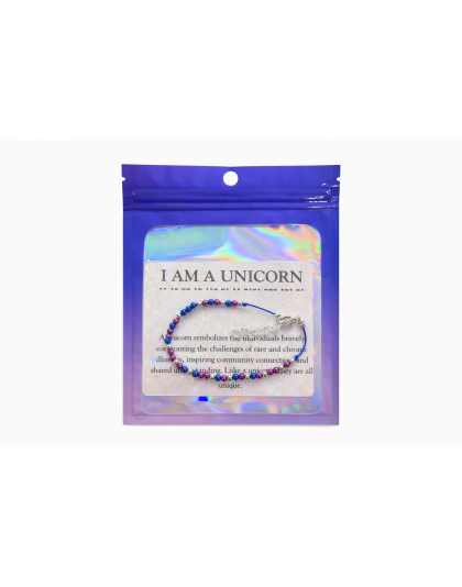 “I Am a Unicorn” Purple Morse Code Bracelet – Rare Disease, Chronic &amp; Invisible Illness Awareness Jewelry Warrior