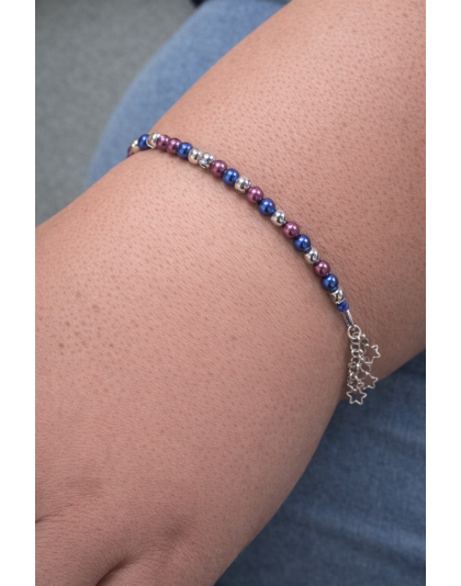 “I Am a Unicorn” Blue &amp; Purple Morse Code Bracelet – Rare Disease, Chronic &amp; Invisible Illness Awareness Jewelry Mental Health