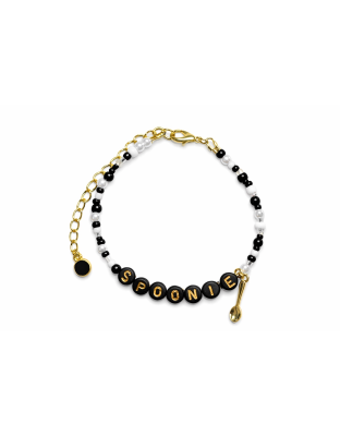 Black Spoonie Bracelet with Spoon Charm – Chronic Illness &amp; Rare and Invisible Disabilities Awareness Jewelry