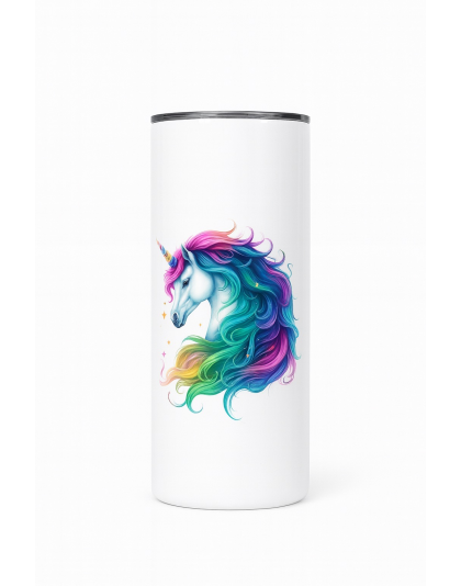Multicolored Unicorn Stainless Steel Tumbler – Inspirational Drinkware 20oz Insulated Cup