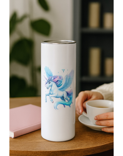 Flying Unicorn Stainless Steel Tumbler – Inspirational Drinkware 20oz Insulated Cup Supporter Survivor