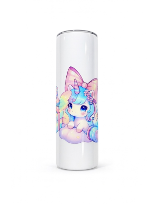 Unicorns w/Gift Stainless Steel Tumbler – Inspirational Drinkware 20oz Insulated Cup Supporter Survivor