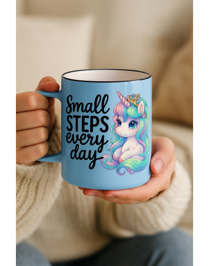 Small Steps Every Day Unicorn Travel Mug Rare, Chronic &amp; Invisible Illness Awareness and Support