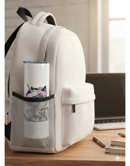 Teal Black Pink Unicorns Stainless Steel Tumbler – Inspirational Drinkware 20oz Insulated Cup Supporter Survivor Autism Neuro Diversity