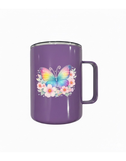 Storms Don't Last Forever Butterfly Purple Travel Mug Rare, Chronic &amp; Grow Positive Thoughts Unicorn Invisible Illness Awareness and Support
