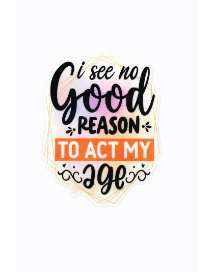 I See No Good Reason To Act My Age Cream Mini Tumbler Keychain Pill Holder Purse &amp; Bag Accessory Support &amp; Spread Awareness