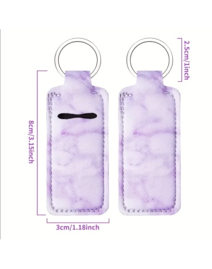 Pink Tie-Dye Lip Balm Holder Keychain Sleeve Rare, Chronic &amp; Invisible Illness Support &amp; Awareness