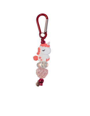 Handmade Pink Unicorn Beaded Keychain W/ Sloth Charm Supporting Invisible Illness Awareness