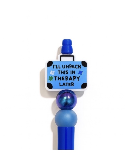 Handmade I'll Unpack This In Therapy Later Blue Cute, Fun &amp; Full of Heart Support &amp; Awareness