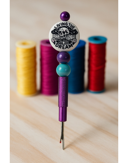 Handmade Purple Living The Dream Seam Ripper For Crafter Support Chronic, Rare&amp; Invisible Illness Awareness