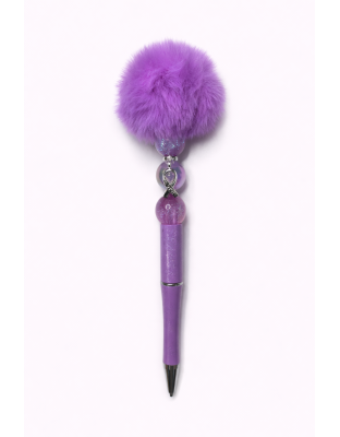 Handmade Purple Pom-Pom Cute, Fun &amp; Full of Heart Support &amp; Awareness