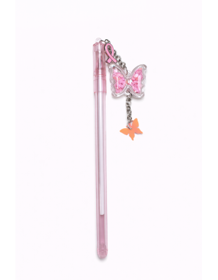 Handmade Pink Ribbon Butterfly Pen Cute, Fun &amp; Full of Heart Support &amp; Awareness