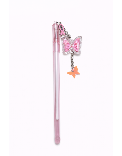 Handmade Pink Ribbon Butterfly Pen Cute, Fun &amp; Full of Heart Support &amp; Awareness