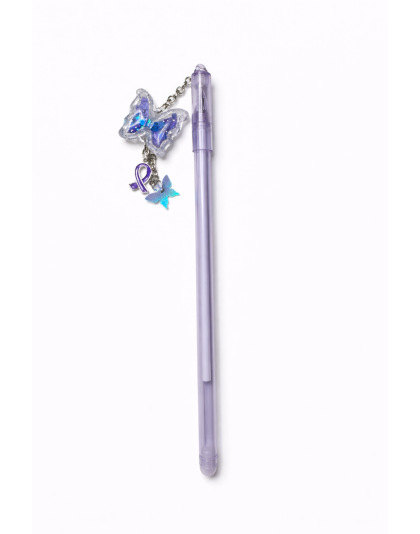 Handmade Purple Ribbon Butterfly Pen Cute, Fun &amp; Full of Heart Support &amp; Awareness