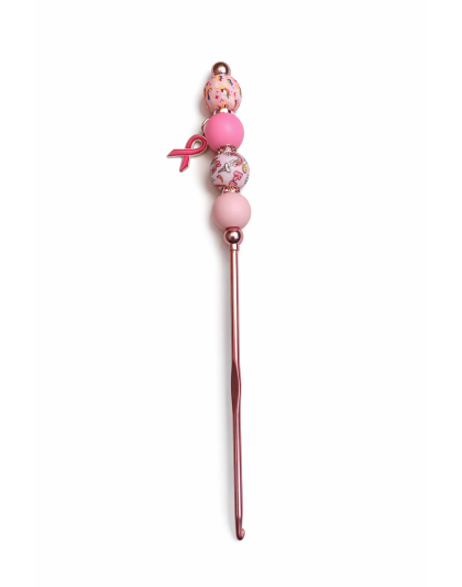Handmade Pink Whimsical Crochet Hook For Crafter Support Chronic, Rare &amp; Invisible Illness Awareness
