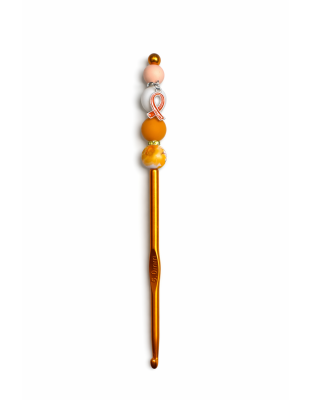 Handmade Orange Crochet Hook For Crafter Support Chronic, Rare &amp; Invisible Illness Awareness