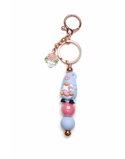 Handmade Gnome Keychain Charm Supporting Invisible Illness Awareness