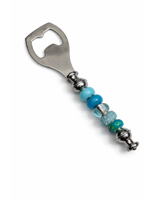 Handmade Teal Beaded Bottle Opener Supporting Awareness For Chronic Rare &amp; Invisible Illnesses
