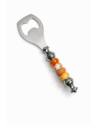 Handmade Orange Beaded Bottle Opener Supporting Awareness For Chronic Rare &amp; Invisible Illnesses