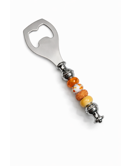Handmade Orange Beaded Bottle Opener Supporting Awareness For Chronic Rare &amp; Invisible Illnesses