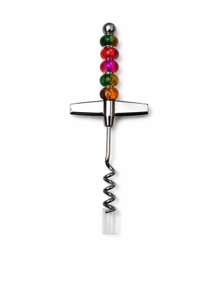 Handmade Multi Color Rainbow Beaded Cork Screw Supporting Awareness For Chronic Rare &amp; Invisible Illnesses